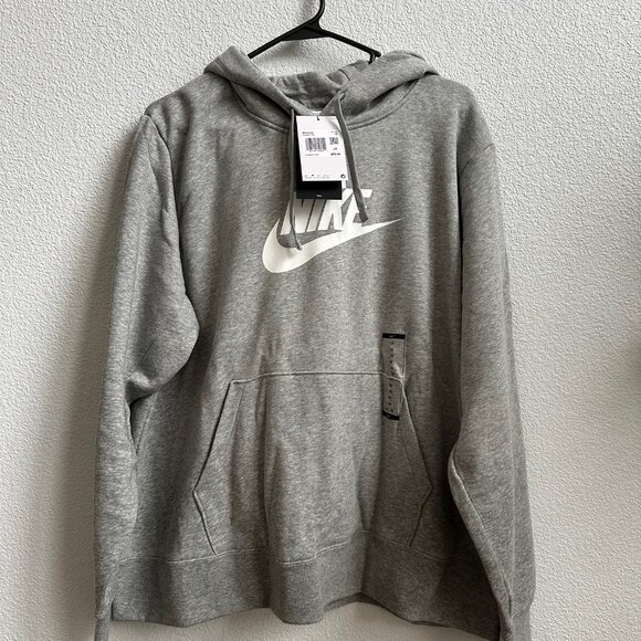 Nike Sportswear Hoodie Womens Gray Pullover NWT - Picture 1 of 4